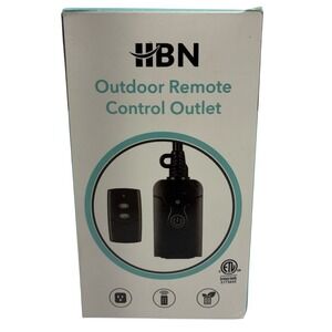 HBN Outdoor Indoor Wireless Remote Control 3Prong Outlet Weatherproof Heavy Duty